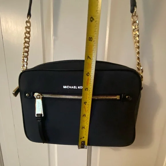 Michael Kors Midnight Blue Crossbody Bag with Gold Accents